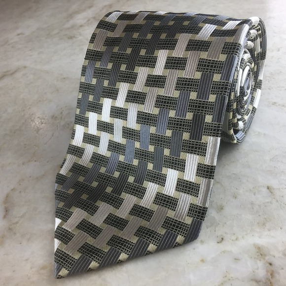 ALEXANDER JULIAN "COLOURS" SILK TIE - Picture 1 of 6